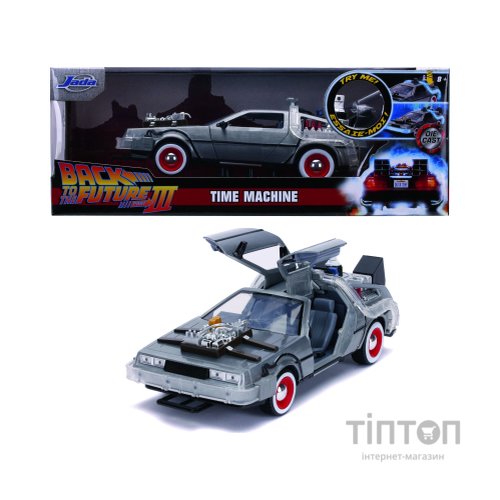 Машина Jada металева Назад у майбутнє 3 Машина часу (1989) зі світловим ефектом 1:24 (253255027)