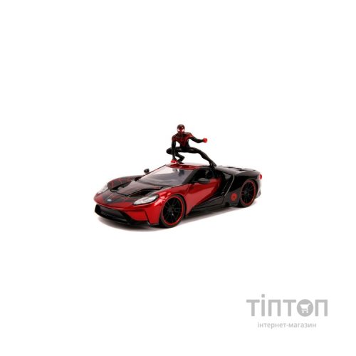 Машина Jada металева Spider-Man Форд GT з фігуркою Майлза Моралеса 1:24 (253225008)