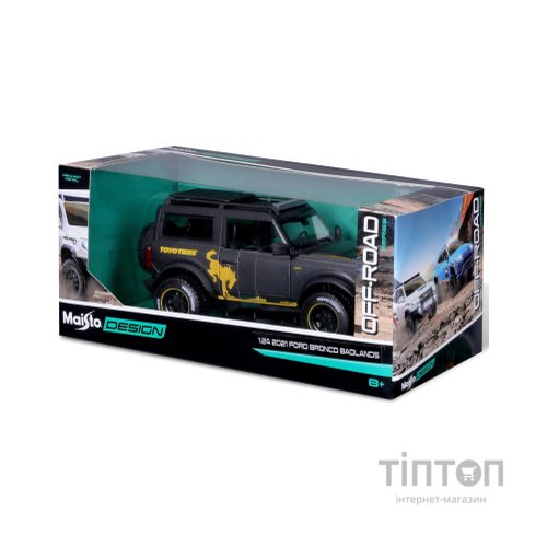 Машина Maisto Ford Bronco 2021 Badlands 1:24 Сірий металік (32541 met. grey)