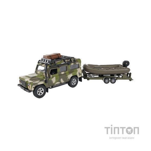 Машина TechnoDrive Land Rover Defender Милитари з човном (520191.270)
