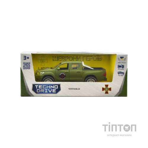 Машина TechnoDrive серії Шеврони Героїв - Toyota Hilux - Червона калина (KM6119)