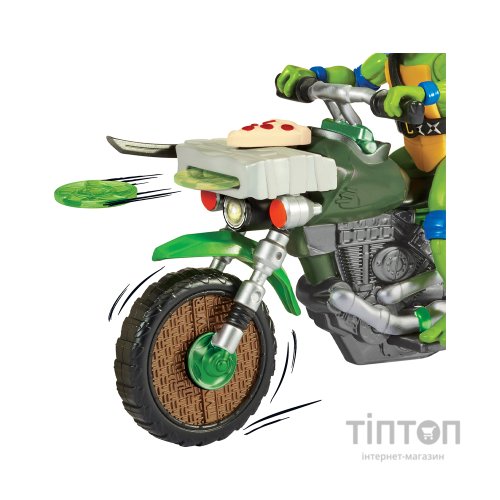 Машина TMNT Бойовий транспорт з фігуркою - Леонардо На Мотоциклі (83431)