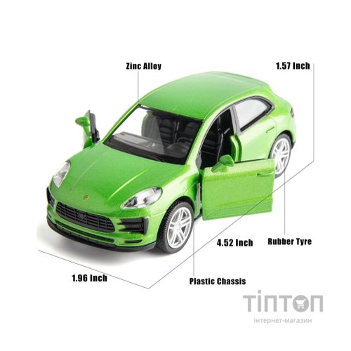Машина Uni-Fortune PORSCHE MACAN S 2019 зелений (554049)