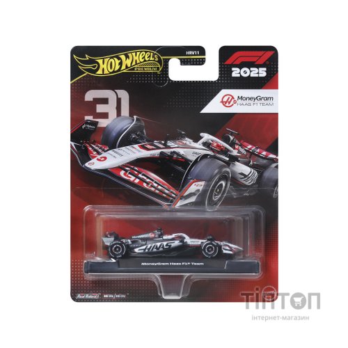 Масштабна модель автомобіля Hot Wheels Formula 1 Haas Esteban Ocon 31 (JKD78)