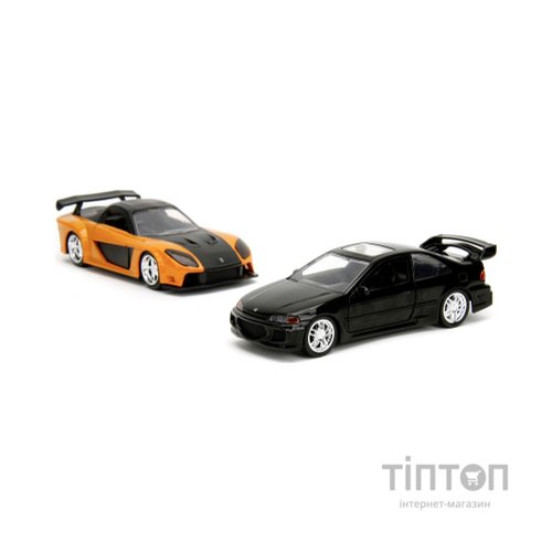 Масштабна модель автомобіля Jada набiр автомоделей Fast and Furious Mazda PX-7 і Honda Civic EJ1 (253202011)