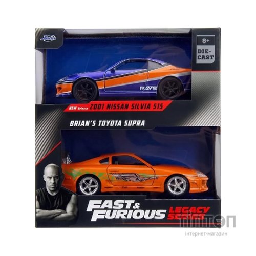 Масштабна модель автомобіля Jada набiр автомоделей Fast and Furious Nissan Silvia S15 і Toyota Supra (253202017)