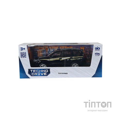 Масштабна модель автомобіля TechnoDrive Toyota Prado чорний (KM6189D)