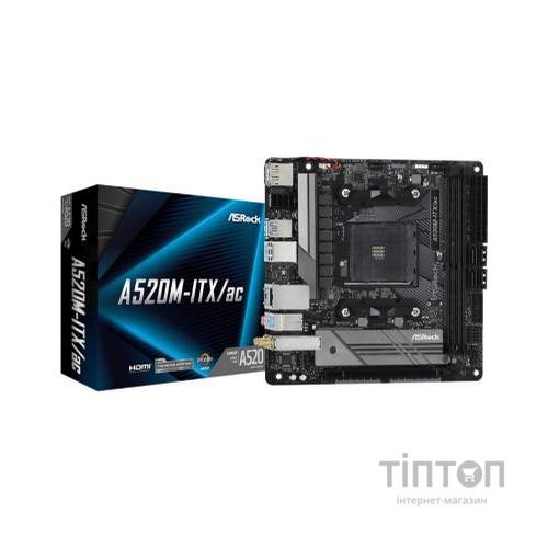 Материнська плата ASRock A520M-ITX/AC