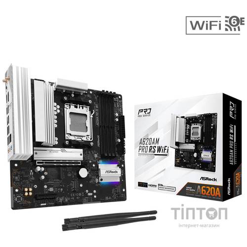 Материнська плата ASRock A620AM Pro RS WiFi Socket AM5