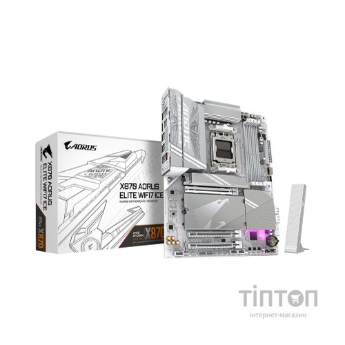 Материнська плата GIGABYTE X870 AORUS ELITE WIFI7 ICE (X870 A ELITE WF7 ICE)