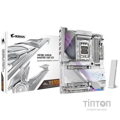 Материнська плата Gigabyte X870E Aorus Master X3D Ice Socket AM5