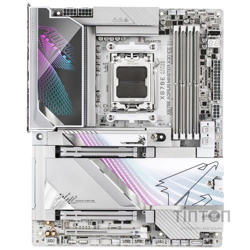 Материнська плата Gigabyte X870E Aorus Master X3D Ice Socket AM5