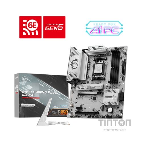 Материнська плата MSI B850 GAMING PLUS WIFI6E