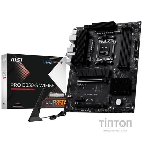 Материнська плата MSI Pro B850-S WiFi6E Socket AM5