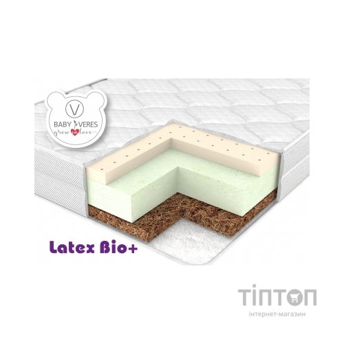 Матрац для дитячого ліжечка Верес Latex bio+ 10см (50.7.01)