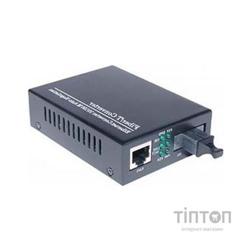 Медіаконвертер Merlion 10/100Base-TX to 100Base-F 1310нм, SM, SC/RJ-45, 25 км + БП (HTB-3100A / 1310_WDM)