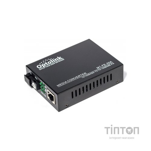 Медіаконвертер Optolink 100M, 20km, SC, RJ45, Tx 1310nm (1M-FE-20A)