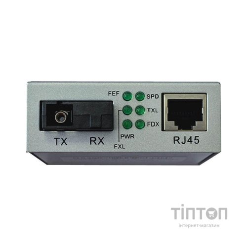 Медіаконвертер Step4Net 10/100Base-TX to 100Base-FX, SM, 1550nm, SC/PC, 20км (MC-D-0,1-1SM-1550nm-20)