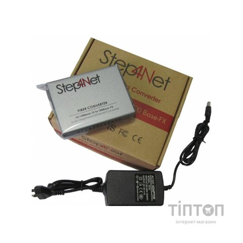 Медіаконвертер Step4Net 10/100Base-TX to 100Base-FX, SM, 1550nm, SC/PC, 20км (MC-D-0,1-1SM-1550nm-20)
