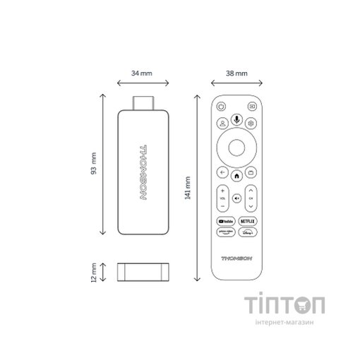 Медіаплеєр THOMSON Streaming Stick 140 4K UHD (223490)