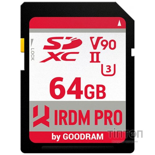 Memory card Secure Digital 64Gb GoodRAM IRDM PRO SDXC V90 UHS-II U3 Retail