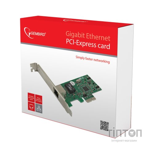Мережева карта 1000 Base-TX PCI-E Realtek Gembird (NIC-GX1)