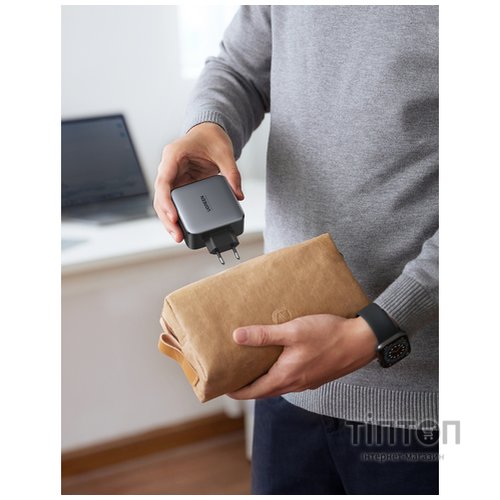 мережева зарядка UGREEN CD254 100W 2xType-C GaN PD Fast Charger (Чорний)
