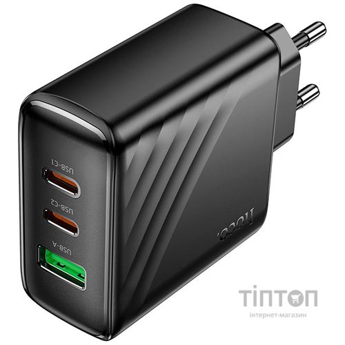 МЕРЕЖЕВЕ ЗАРЯДНЕ HOCO CS26A | 1USB/2TYPE-C, 45W/3A, PD/QC