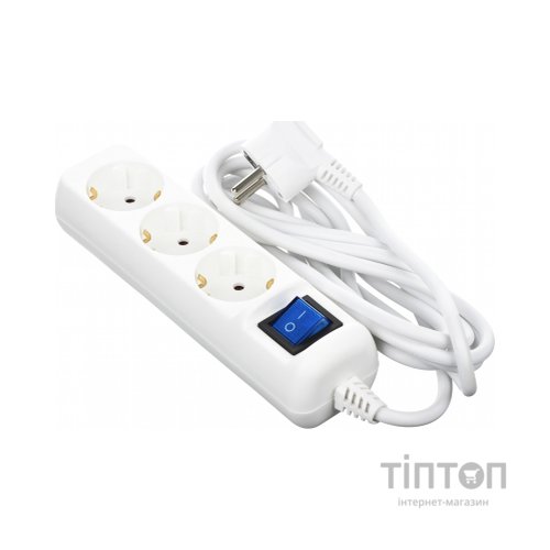 Мережевий фільтр живлення 2E 3xSchuko, 1.5м (2E-U03ESM1.5)