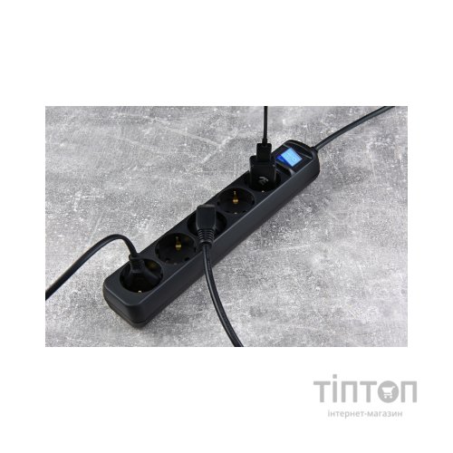 Мережевий фільтр живлення 2E 5xSchuko, 3м black (2E-U05ESM3BK)