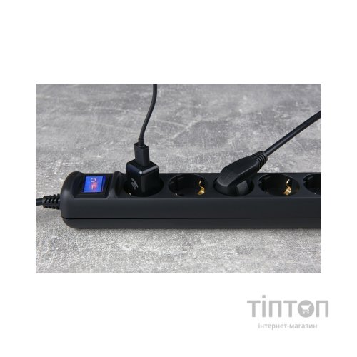 Мережевий фільтр живлення 2E 5xSchuko, 3м black (2E-U05ESM3BK)