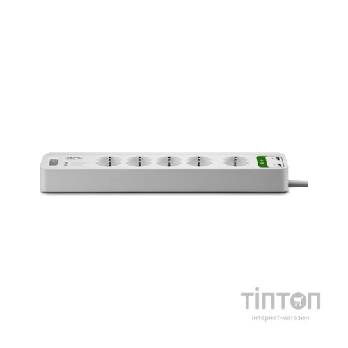 Мережевий фільтр живлення APC Essential SurgeArrest 5 outlets ++ 2 USB (5V, 2.4A) (PM5U-RS)