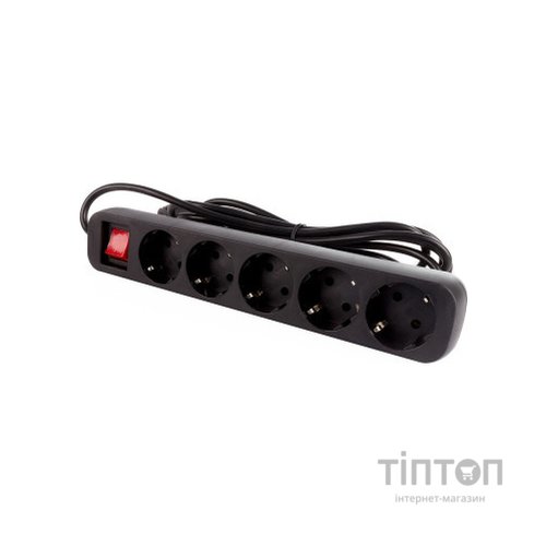 Мережевий фільтр живлення ColorWay CW-PSEA52BK, 5 розеток/ 2M black (CW-PSEA52BK)