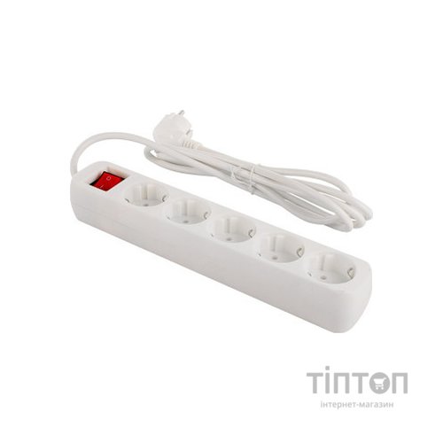 Мережевий фільтр живлення ColorWay CW-PSEA52W, 5 розеток/ 2M white (CW-PSEA52W)