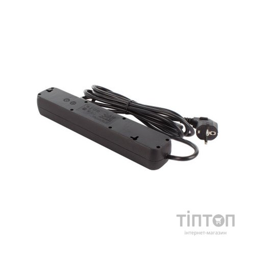 Мережевий фільтр живлення ColorWay CW-PSEA53BK, 5 розеток/ 3M black (CW-PSEA53BK)