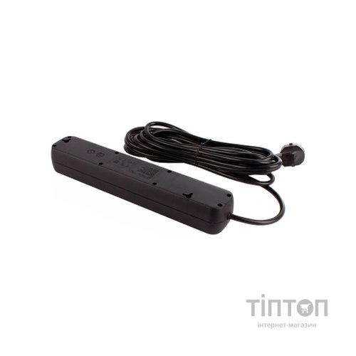 Мережевий фільтр живлення ColorWay CW-PSEA55BK, 5 розеток/ 5M black (CW-PSEA55BK)