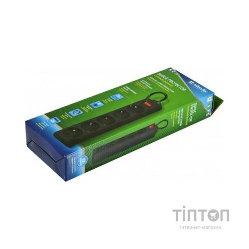 Мережевий фільтр живлення Defender ES 1.8 m 5 троянд. black (99484)