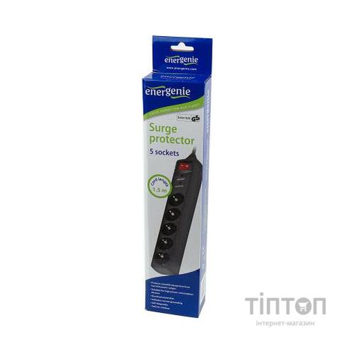 Мережевий фільтр живлення EnerGenie SPG5-C-5, 5 розеток, 1.5 м (SPG5-C-5)