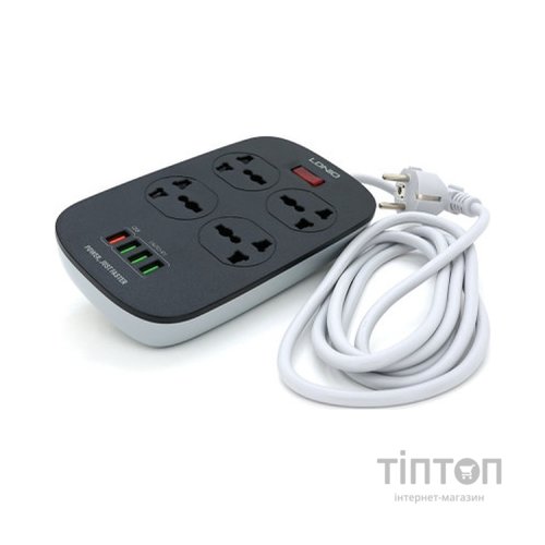 Мережевий фільтр живлення LDNIO SC4407, 3 роз+4USB (SC4407)