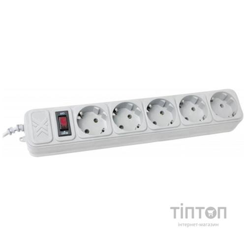 Мережевий фільтр живлення Maxxter SPM5-G-15G grey, 4.5 м кабель, 5 розеток (SPM5-G-15G)