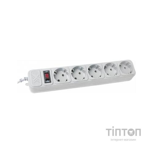 Мережевий фільтр живлення Maxxter SPM5-G-6G серый 1,8 м кабель, 5 розеток (SPM5-G-6G)