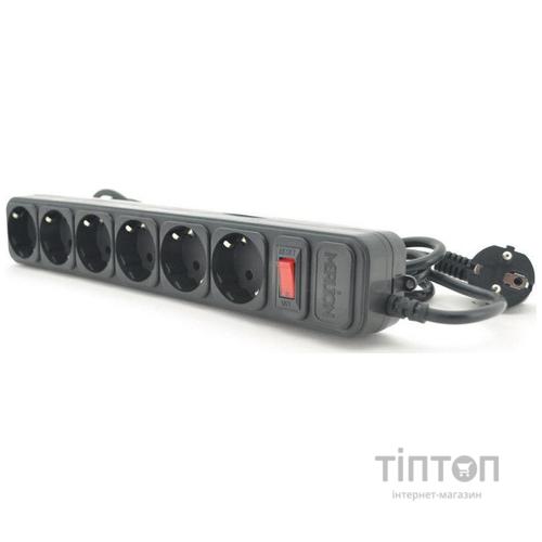 Мережевий фільтр живлення Merlion 6 розеток, 1,8м (B618)