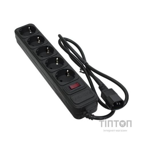 Мережевий фільтр живлення Patron 1 m3*1mm2 (SP-1053U) 5 розеток BLACK (EXT-PN-SP-1053U)