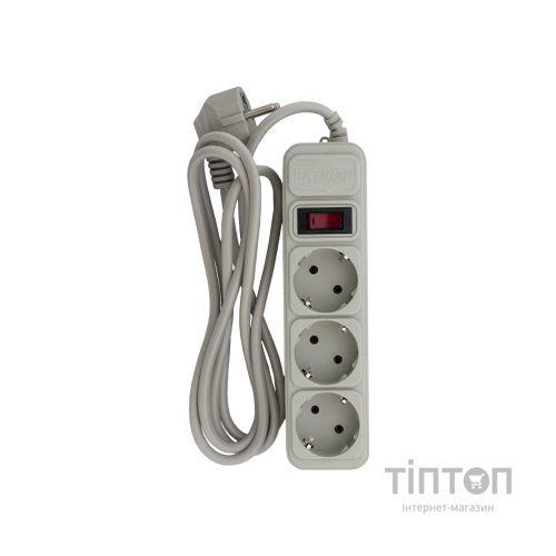 Мережевий фільтр живлення Patron EXT-PN-SP-1032-GR, 1.8m Grey (EXT-PN-SP-1032-GR)