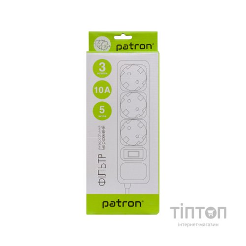 Мережевий фільтр живлення Patron EXT-PN-SP-1035-GR, 5m Gray (EXT-PN-SP-1035-GR)