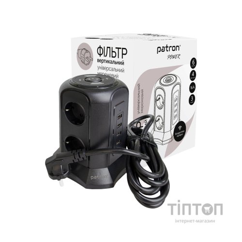Мережевий фільтр живлення Patron SP-1663-USBTW (EXT-PN-SP-1663-USBTW)