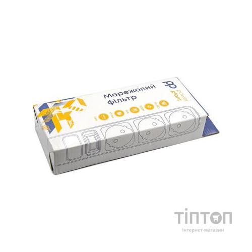 Мережевий фільтр живлення PowerPlant 1.8 м, 3 розетки, 3x1.5мм2 (PPSA10M18S3B)