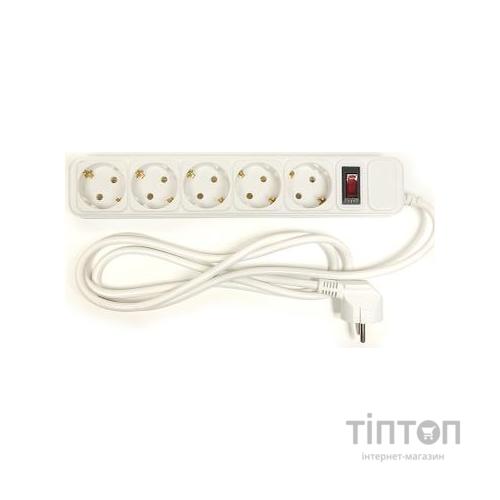 Мережевий фільтр живлення PowerPlant 1.8 м, 5 розетoк, евростандарт (JY-1056/1.8) (PPSA10M18S5)