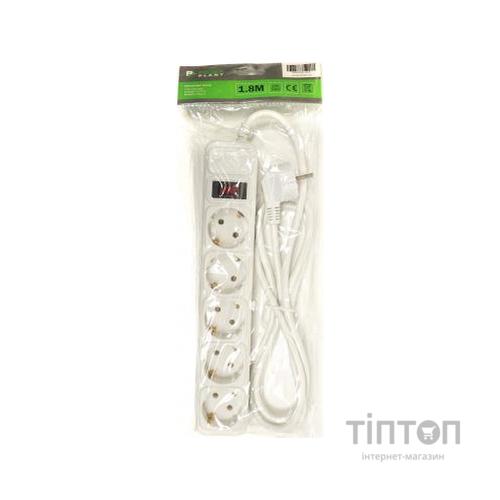 Мережевий фільтр живлення PowerPlant 1.8 м, 5 розетoк, евростандарт (JY-1056/1.8) (PPSA10M18S5)