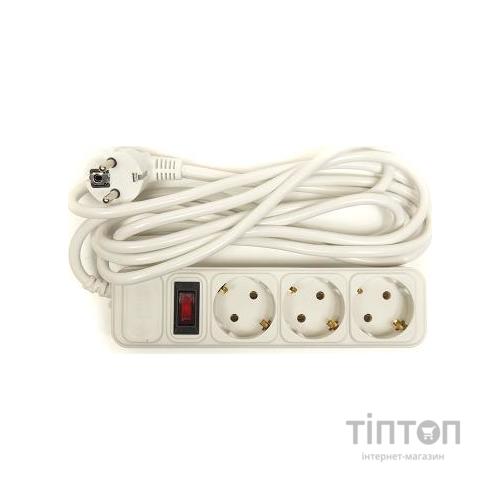 Мережевий фільтр живлення PowerPlant 3 м, 3 розетки, евростандарт (JY-1054/3) (PPSA10M30S3)